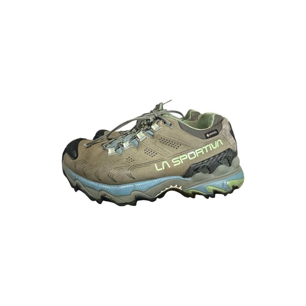 La Sportiva Women's Gray Teal Ultra Raptor II Leather GTX Size 8 Distressed Hike